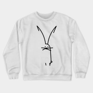 Bunny minimalism stick figure Crewneck Sweatshirt